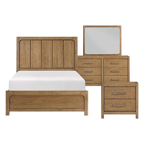 Charlotte 4pc Queen Bedroom Set  - Light Brown by Homelegance