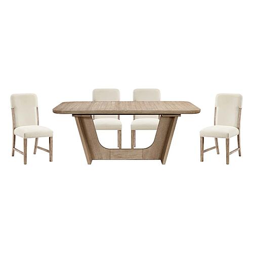 Wilshire 5pc Dining Table and 4 Side Chair - Natural by Homelegance
