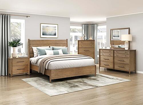 Sonoma Queen Platform Bed - Brown & Light Gray by Homelegance