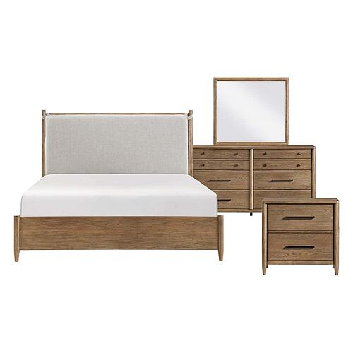 Sonoma 4pc Queen Bedroom Set  - Brown & Light Gray by Homelegance