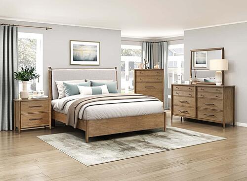 Sonoma Eastern King Platform Bed - Brown & Light Gray by Homelegance