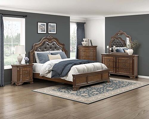 Bridgepoint Queen Bed - Dark Brown by Homelegance