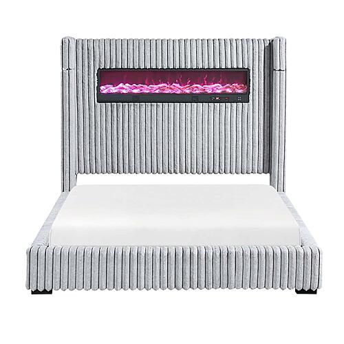 Fitzroy Eastern King Bed - Gray by Homelegance
