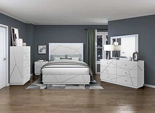2455-1* Queen Bed - White by Homelegance