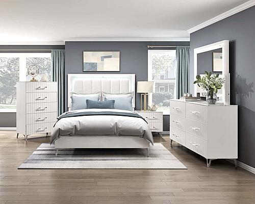 2457-1* Queen Bed - White by Homelegance