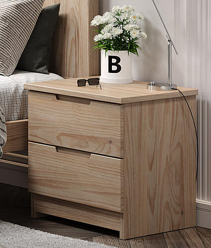 2 Drawer Nightstand Sandstone by Innovations