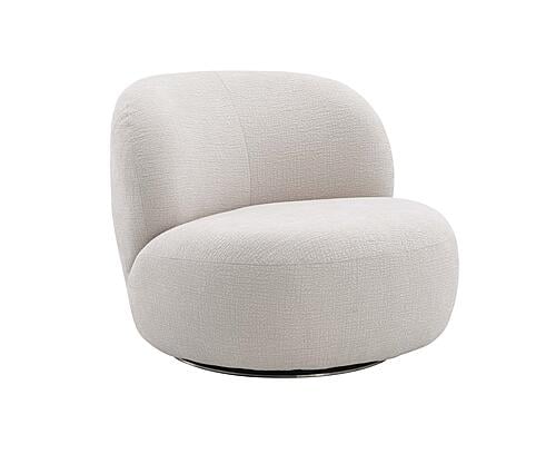 Cove Swivel Chair in Light Grey by J&M Furniture