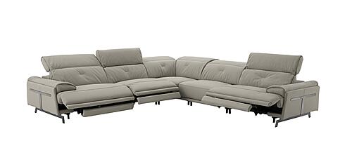 Dolce Vita Reclining Sectional in Milk Tea by J&M Furniture