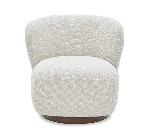Zola Swivel Chair in Pearl by J&M Furniture
