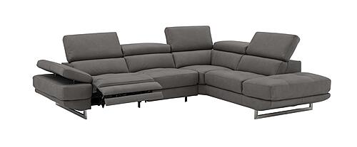 The Annalaise Recliner Leather Sectional in Truffle by J&M Furniture