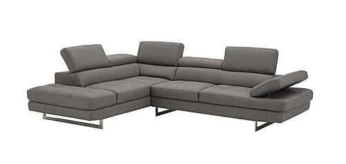 A761 Italian Leather Sectional in Truffle by J&M Furniture