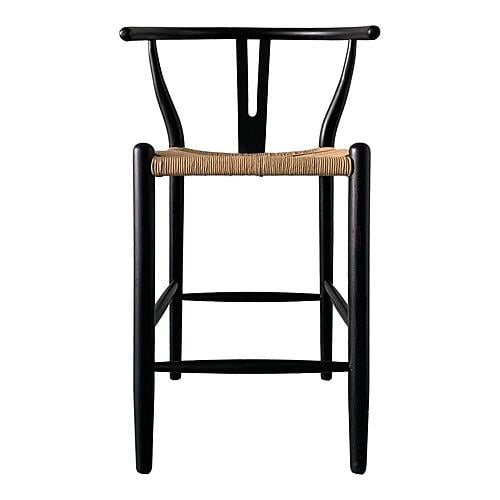 Ventana Counter Stool - Black & Natural by Moe's Home Collection