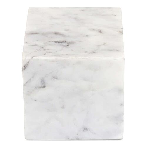 Cora Cube Tabletop Accent Banswara Purple White Marble by Moe's Home Collection