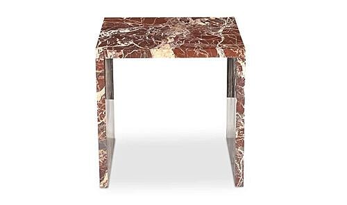 Rosa Accent Table Rosso Levanto Marble by Moe's Home Collection