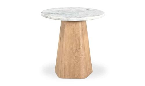Evelyn Accent Table Ashen Grey Matrix Marble by Moe's Home Collection