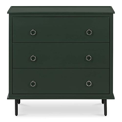 Reagan 3 Drawer Nightstand Deep Green by Moe's Home Collection