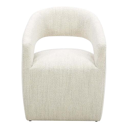 Barrow Rolling Dining Chair White Mist by Moe's Home Collection