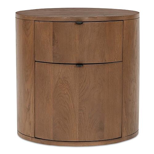 Theo Two Drawer Nightstand Brown by Moe's Home Collection
