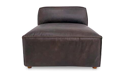 Form Slipper Chair Espresso Brown Leather by Moe's Home Collection