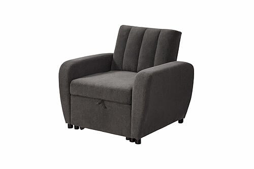Clara Pull-Out Chair Bed Gray by Prestige Furnishings