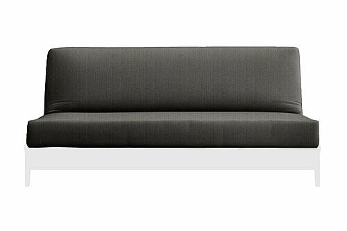 Natural 100% Cotton Dark Graphite Futon Cover by Comfort Pure