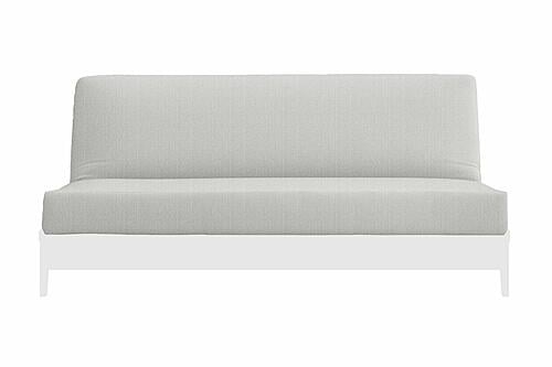 Natural 100% Cotton Light Gray Futon Cover by Comfort Pure