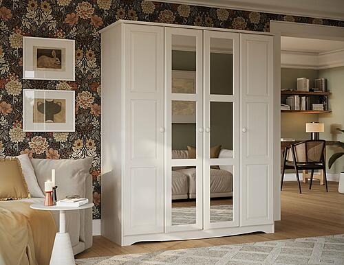 Regal Wardrobe Armoire w/Mirrored Panel by Palace Imports
