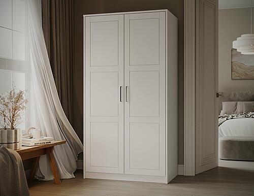 Urban 2-Door Wardrobe Armoire w/Raised Panel by Palace Imports