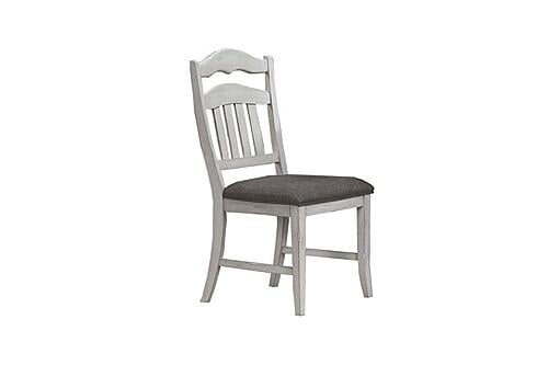 F1798 Wood Dining Chair Antique White by Poundex