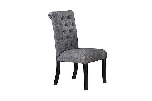 F1913 Wood Upholstered Dining Chair Charcoal/Black by Poundex