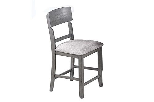 F1931 Wood Dining High Chair Gray by Poundex