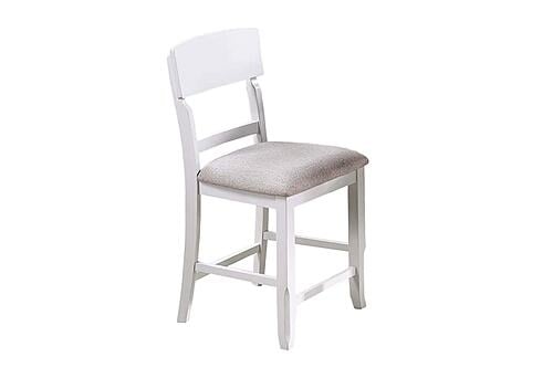 F1932 Wood Dining High Chair Antique White by Poundex