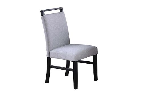 F1933 Wood Upholstered Dining Chair Charcoal by Poundex