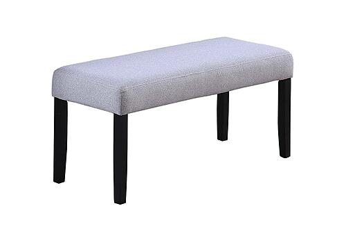 F1934 Wood Upholstered Dining Bench Charcoal by Poundex