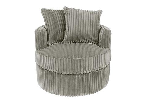 F1942 Fabric Swivel Chair Smoke by Poundex