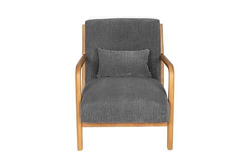F1949 Fabric Accent Chair Dark Gray by Poundex
