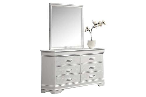 F5583 Wood 6-Drawer Dresser White by Poundex