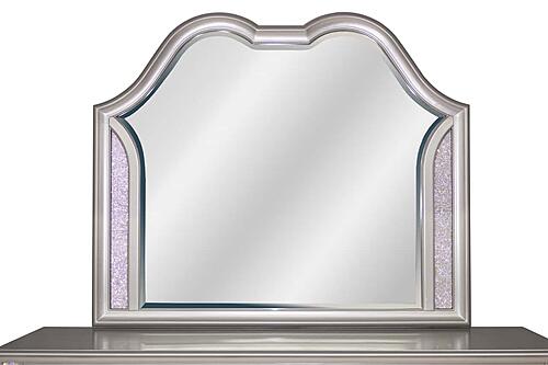 F5597 Wooden Frame Mirror w/Led Gray by Poundex