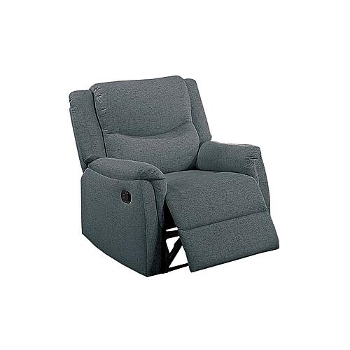 F8107 Fabric Reclining Chair Dark Gray by Poundex