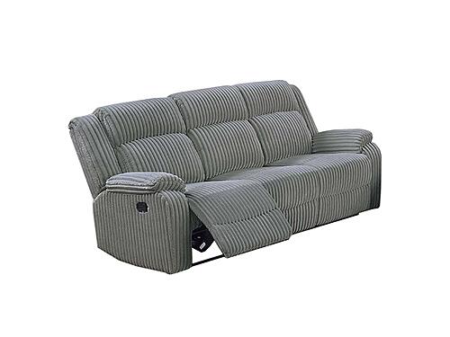 F8123 Fabric Reclining Sofa Ash by Poundex