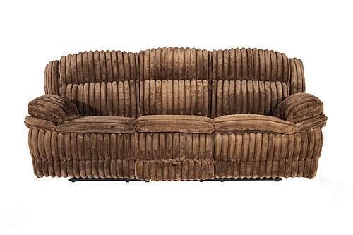F8136 Fabric Reclining Sofa Light Gray by Poundex