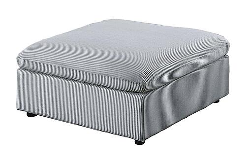 F8896 Fabric Cocktail Ottoman Light Gray by Poundex
