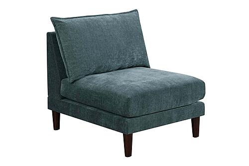 F8975 Morgan Fabric Armless Chair Mineral by Poundex