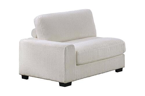 F8984 Fabric Left Arm Facing Chair Gray by Poundex