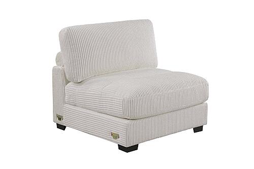 F8986 Fabric Armless Chair Gray by Poundex