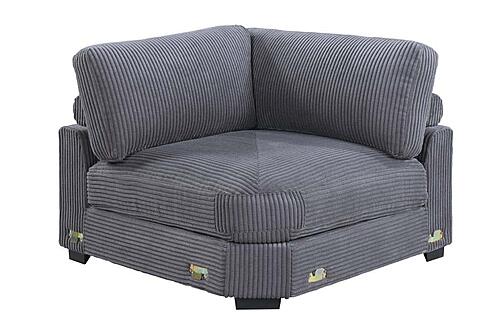 F8994 Fabric Corner Wedge Gray by Poundex