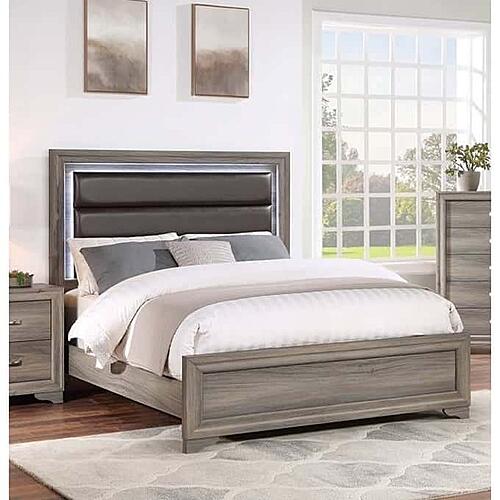 F9647EK Wood Eastern King Bed Espresso by Poundex
