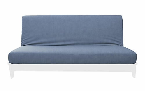 Sachi Blue Moon Linen-Like Texture Futon Cover by Prestige
