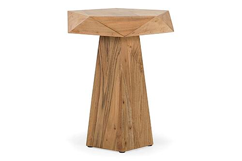 Duffy - Modern Acacia Pentagon End Table by VIG Furniture