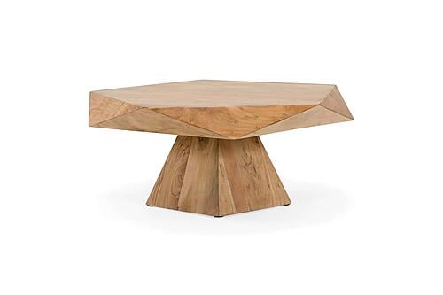 Duffy - Modern Acacia Pentagon Coffee Table by VIG Furniture